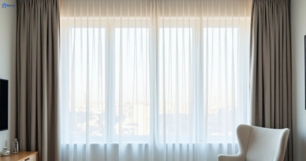 Freshly steam cleaned curtains in swan-bay-vic QLD